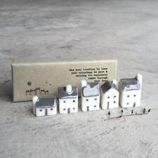 Porcelain Mini Houses Gift - Street In A Box - May Your Troubles - East of India