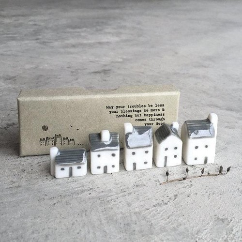 Porcelain mini houses gift - porcelain,