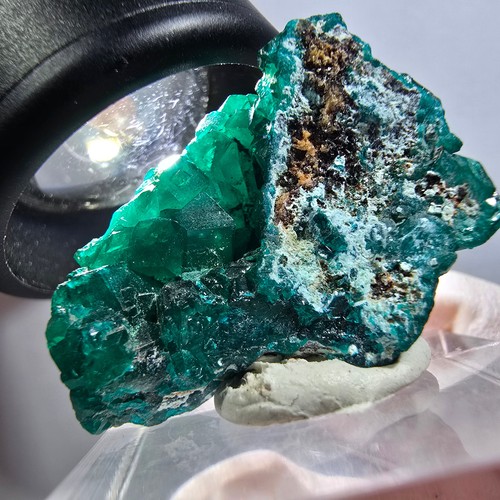 Rare dioptase stage - dioptase, stage,