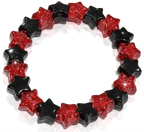 Red glitter and black - red,