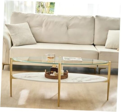 Oval coffee table - coffee, mid-century