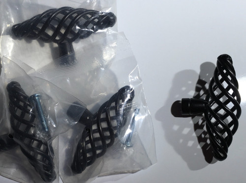 Vintage 69mm length black bird - black,