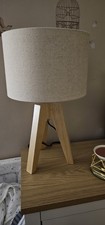X2 Wooden Tri Pod Lamps Table Lamps