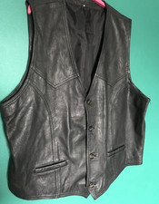Black Leather Vest Vintage