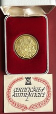 UK 1976 Field Marshall Mongomery .925 Silver Gold-plated Proof Crown Medal Coin