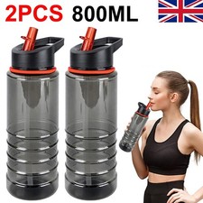 2x 800ml Sports Water Bottle