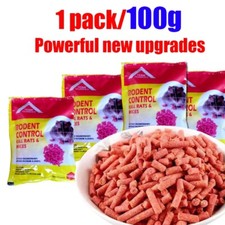Rat & Mouse Rodent Poison Bait Killer Maximum Strong Bait Single Feed Kills UK