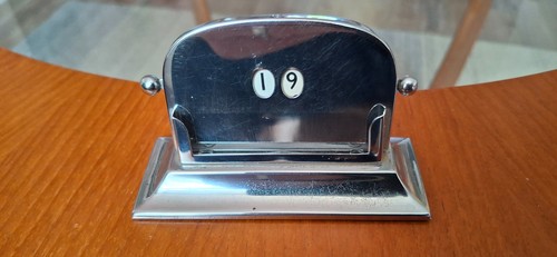 Vintage chrome perpetual desk - vintage,