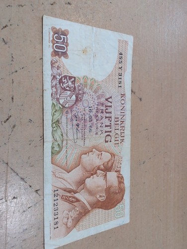 1966 belgian frank banknote - belgian, 50