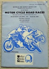 AINTREE 24 Apr 1976 WATERLOO & DISTRICT MC Motor Cycle Road Races Programme