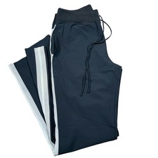 Prada Track Pants XL Dark Blue Linea Rosa Drawstring Side Stripes Made In Italy