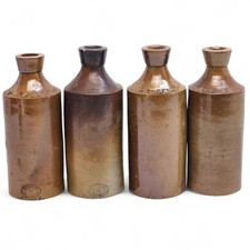 Bourne Eastwood Antique "Giessen Blue" Salt Glazed Bottles– Ink/Dye 6.5" Tall x4