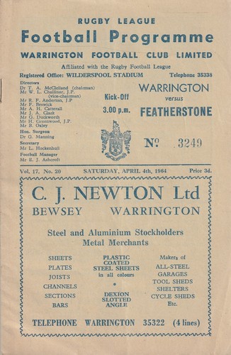 English rugby league - english, official