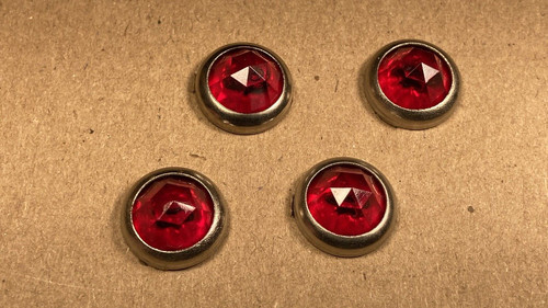 Vintage red jewel reflectors - jewel,