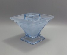 Bagley Art Deco Frosted Blue