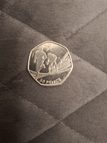 Triathlon olympic 50p coin - triathlon,