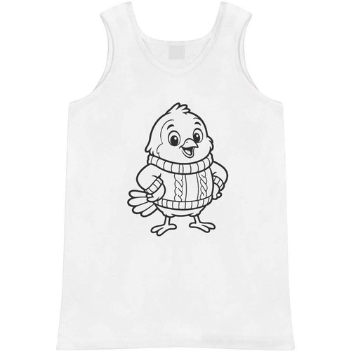 Robin wearing woolly jumper - 'robin, jumper'