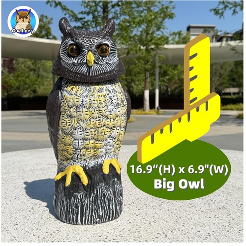 Solar owl guard with motion - solar,