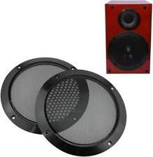2/3/4/5/6.5In Black Car Speaker Grill Mesh Round Horn Protective Cover Circle
