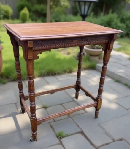 Antique oak tea table - antique,