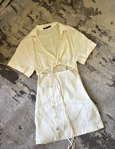 Zara white collared shirt - collared,