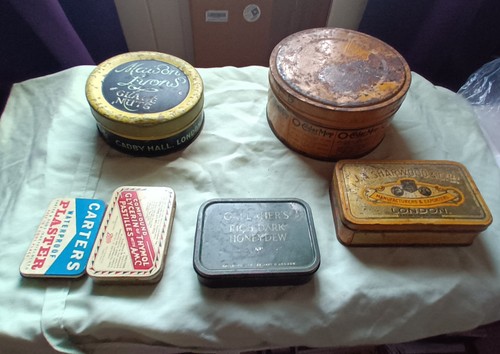 Antique and vintage tins - antique,