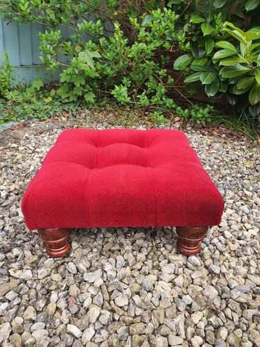 Vintage red velvet button - vintage,