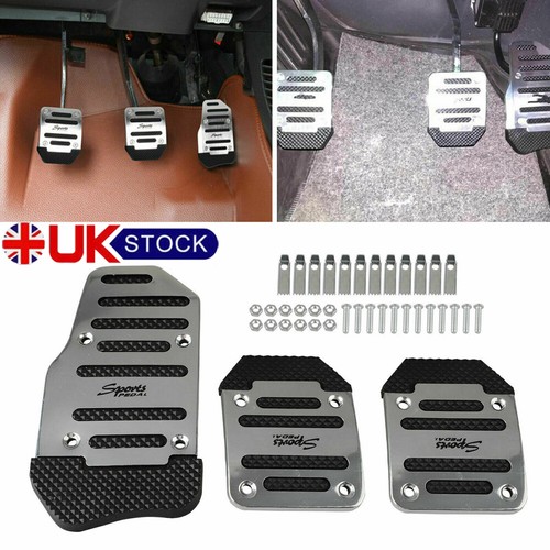 Silver non slip car pedal - non-slip,