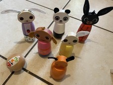 BING Toy Wooden Bowling Set Pins And Balls