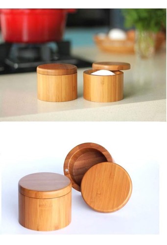 Salt cellar bamboo storage - salt,