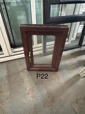 PVCu Windows, Aluplast, W500mm x H780mm - Brown Frame 