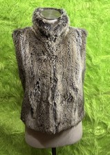 Vintage Lauren Ralph Lauren Faux Fur Vest Womens Brown Small