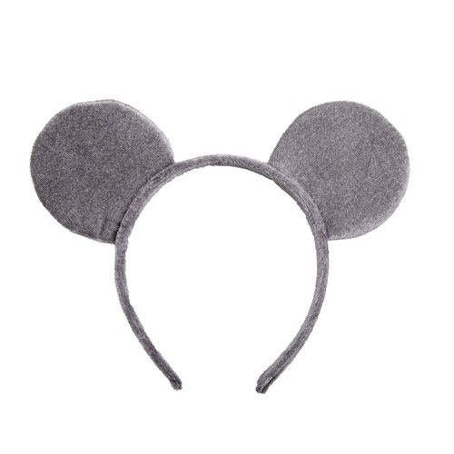 Grey mouse ears velour - ears,