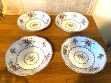4 x ROYAL ALBERT * Petit Point *  5 3/8" side , fruit bowls 1st Quality Exc cond