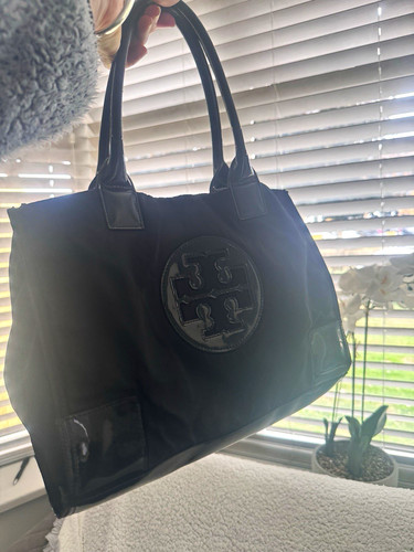 Tory burch black nylon tote - nylon,