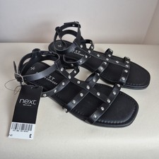 Next UK 7 EU 41 Black Leather