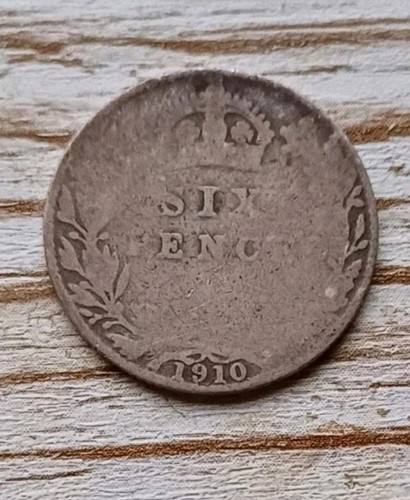 Edward vii silver sixpence - vii,