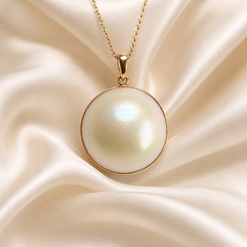 16mm saltwater mabe pearl - saltwater,