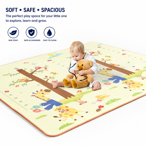 Foldable baby play mat extra - foldable,