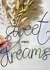 Sweet Dreams wire sign wall