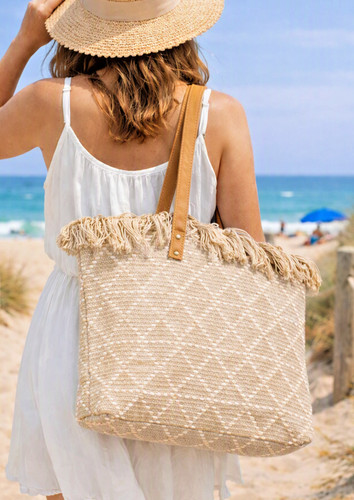 Black ginger tote bag - bag, latte