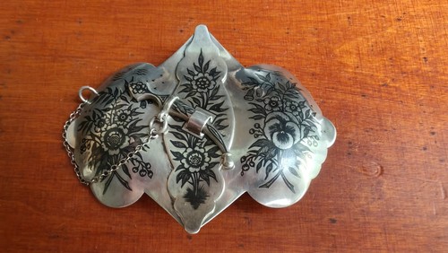 Russian silver buckle - silver,