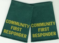 Woven Community First Responder Epaulette Slider Pair Green Epaulettes