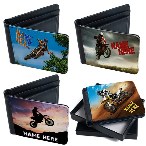 Personalised motocross wallet - personalised,