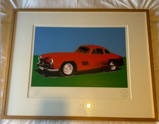 Andy Warhol Mercedes 300 SL Gullwing 1986 Original Print (framed)