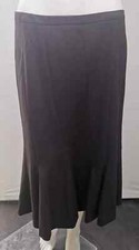 DDA NICOLE FARHI black panelled formal knee length skirt size 12