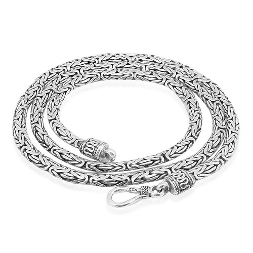 Sterling silver oval byzantine - oval,