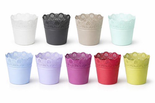 Lace flower pot - pot, decorative