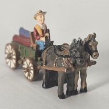 1999 IRS China Horse-Drawn Farm Wagon Miniature – Cast Iron Figurine