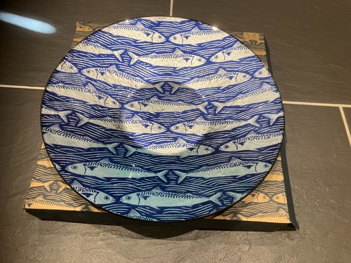Glass plate featuring - , a